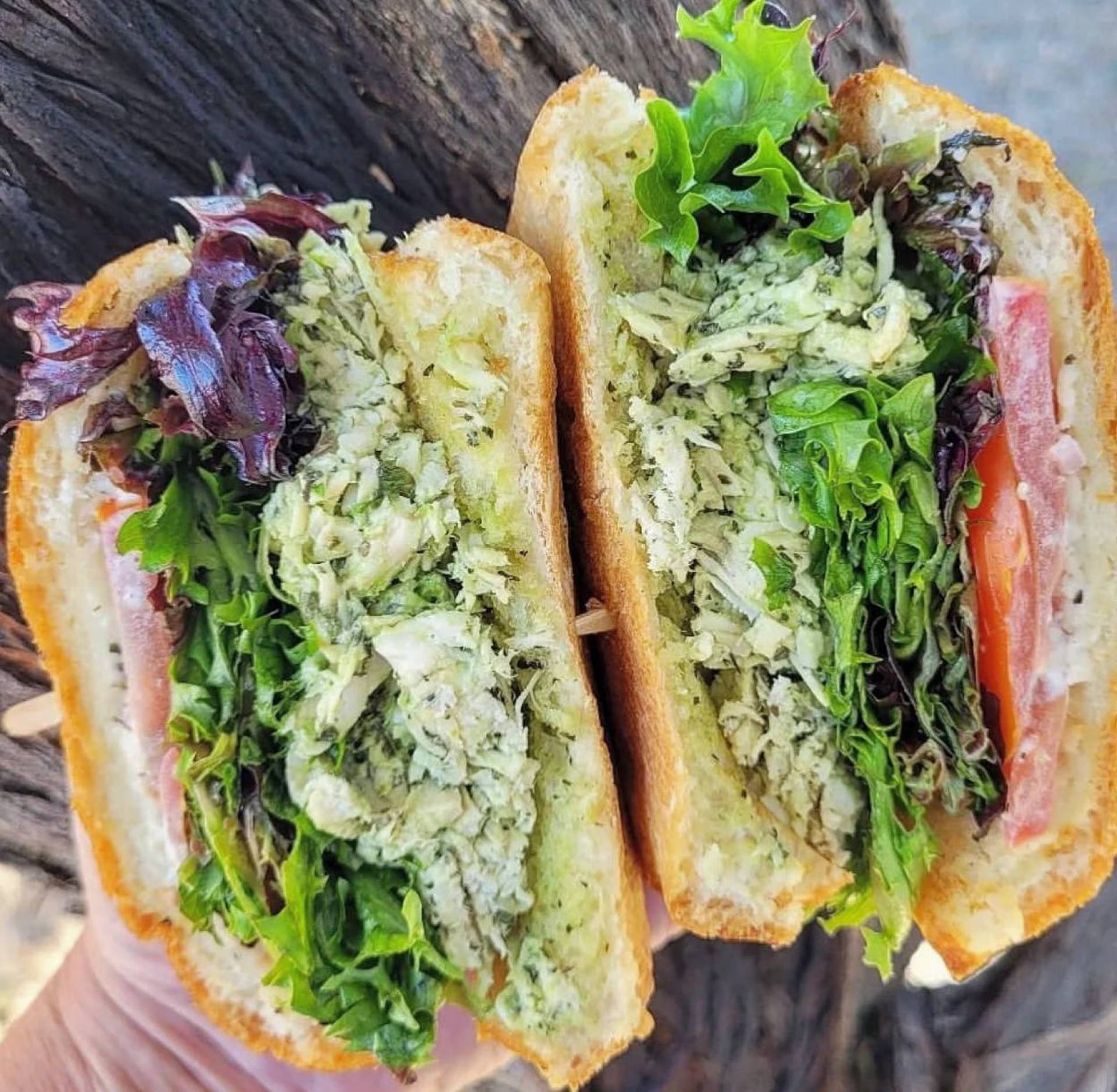 The Basil Chicken Salad Sammich on CIABATTA